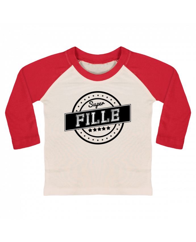 Tee-shirt Bébé Baseball ML Super fille par justsayin