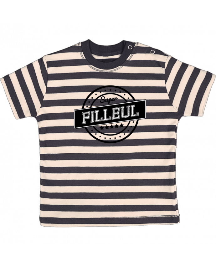 T-shirt baby with stripes Super filleul by justsayin