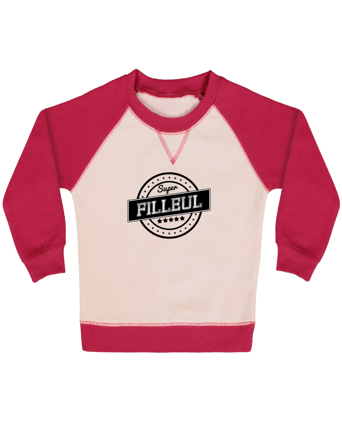 Sweatshirt Baby crew-neck sleeves contrast raglan Super filleul by justsayin