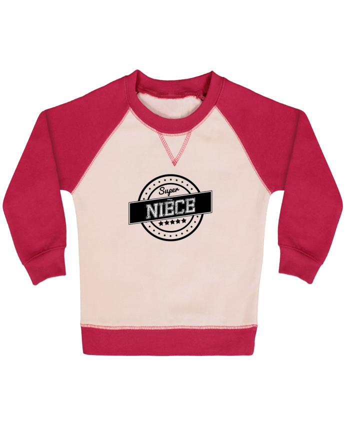 Sweatshirt Baby crew-neck sleeves contrast raglan Super nièce by justsayin