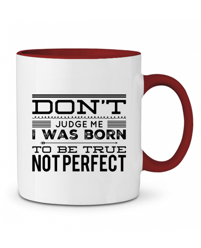 Mug bicolore Don't judge me Les Caprices de Filles