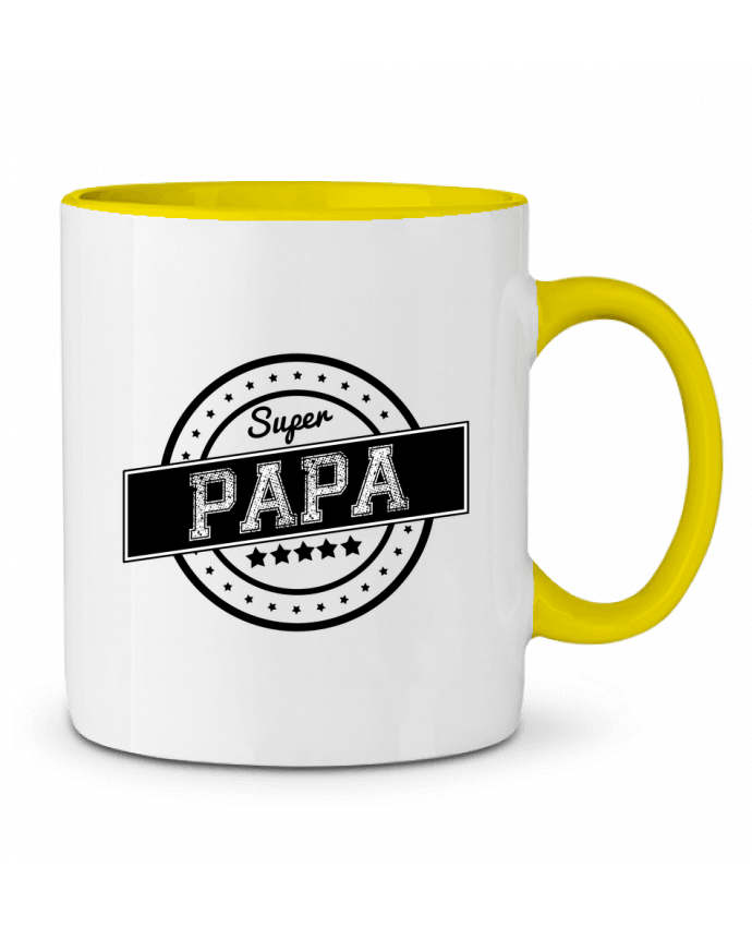 Two-tone Ceramic Mug Super papa justsayin