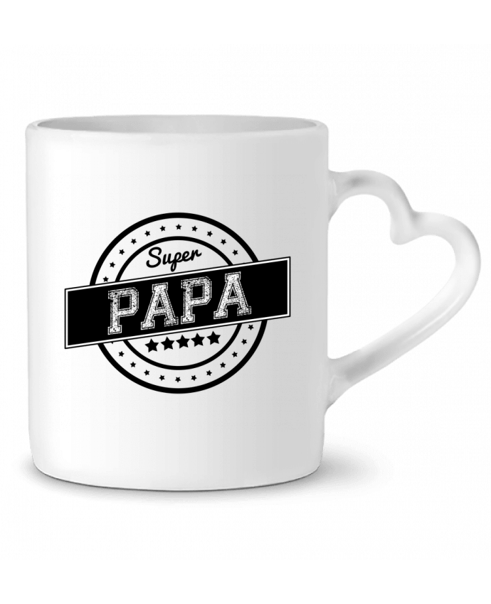 Mug Heart Super papa by justsayin