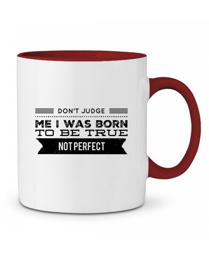 Mug bicolore Don't judge me Les Caprices de Filles