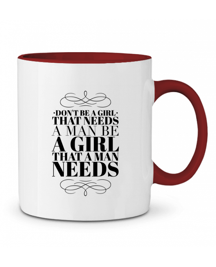 Mug bicolore Don't be a girl Les Caprices de Filles