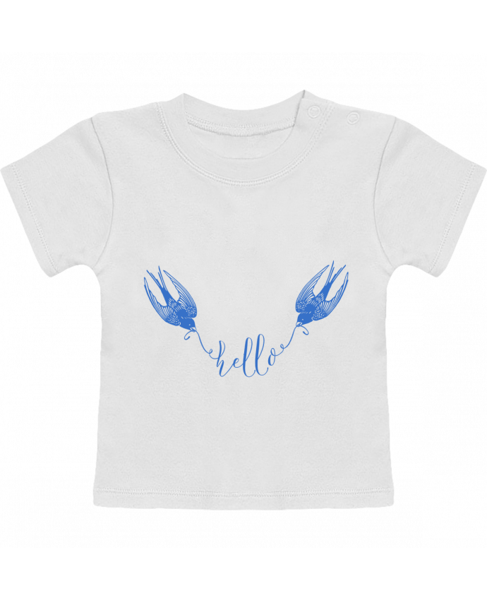 T-Shirt Baby Short Sleeve Hello manches courtes du designer Les Caprices de Filles