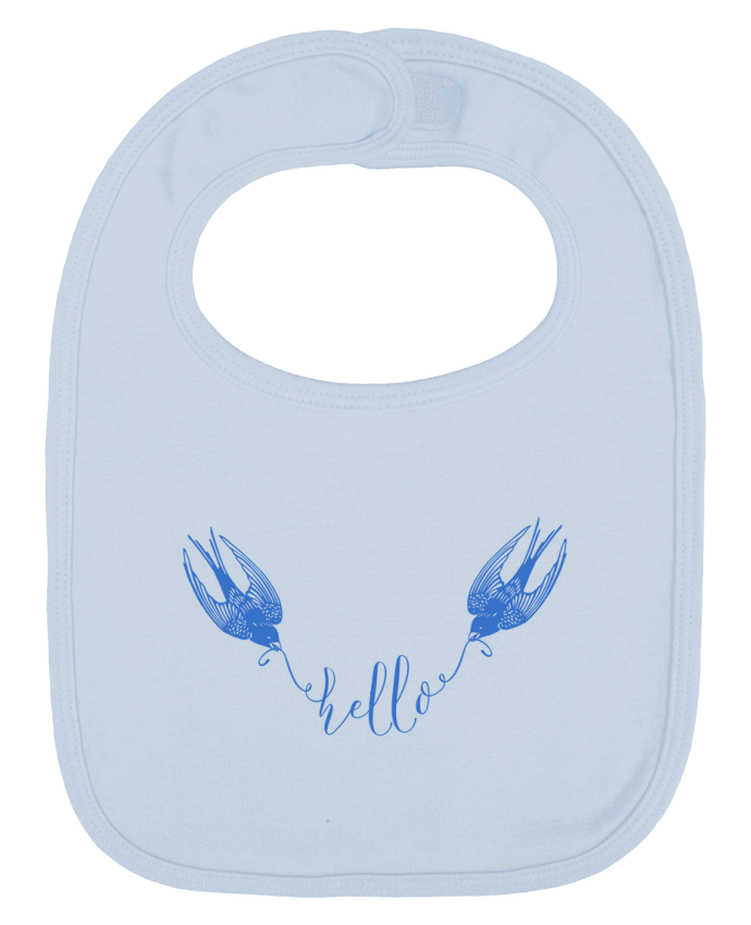 Bavoir bébé uni Hello par Les Caprices de Filles