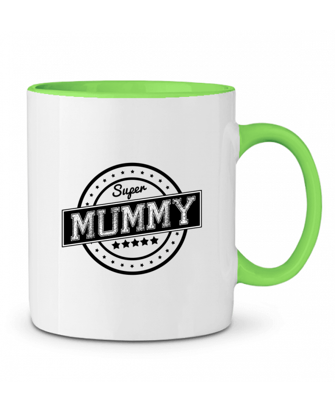 Mug bicolore Super mummy justsayin