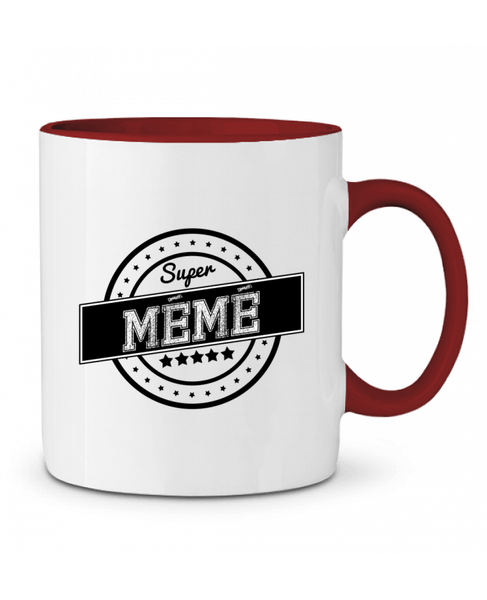 Mug bicolore Super mémé justsayin