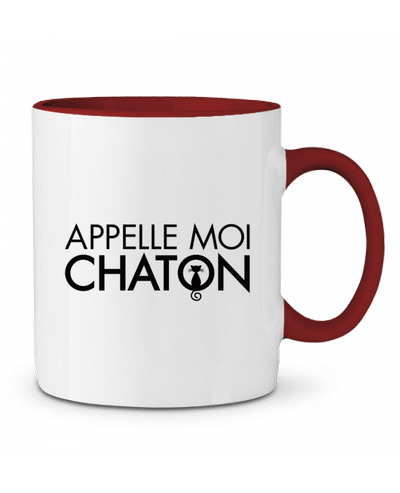 Mug bicolore Appelle moi Chaton Freeyourshirt.com
