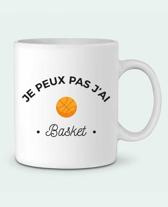 Ceramic Mug Je peux pas j'ai basket by Ruuud