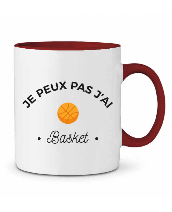 Mug bicolore Je peux pas j'ai basket Ruuud