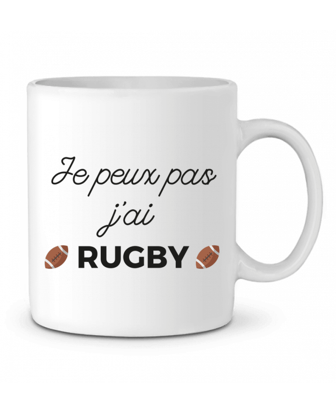 Mug  Je peux pas j'ai Rugby par Ruuud