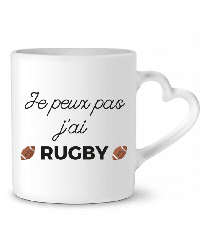 Mug Heart Je peux pas j'ai Rugby by Ruuud