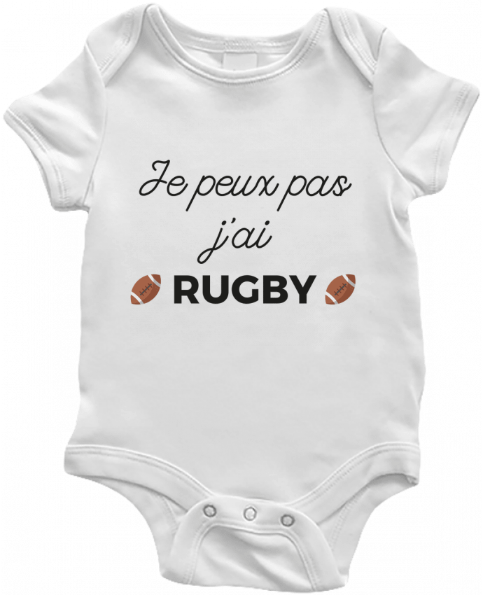 Body bébé Je peux pas j'ai Rugby par Ruuud