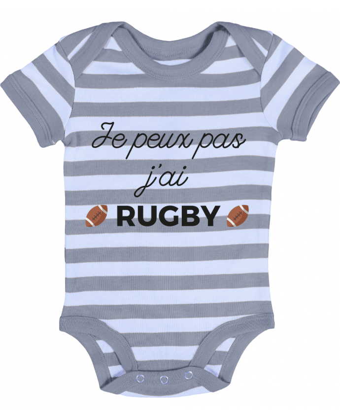 Baby Body striped Je peux pas j'ai Rugby - Ruuud