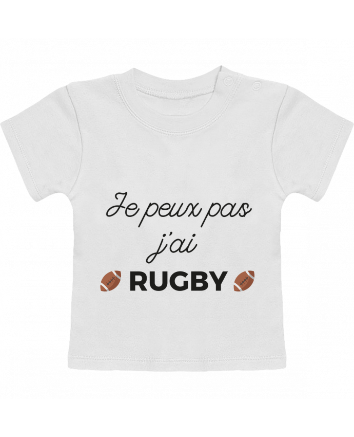 Camiseta Bebé Manga Corta Je peux pas j'ai Rugby manches courtes du designer Ruuud