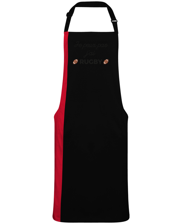 Tablier bicolore Je peux pas j'ai Rugby par  Ruuud