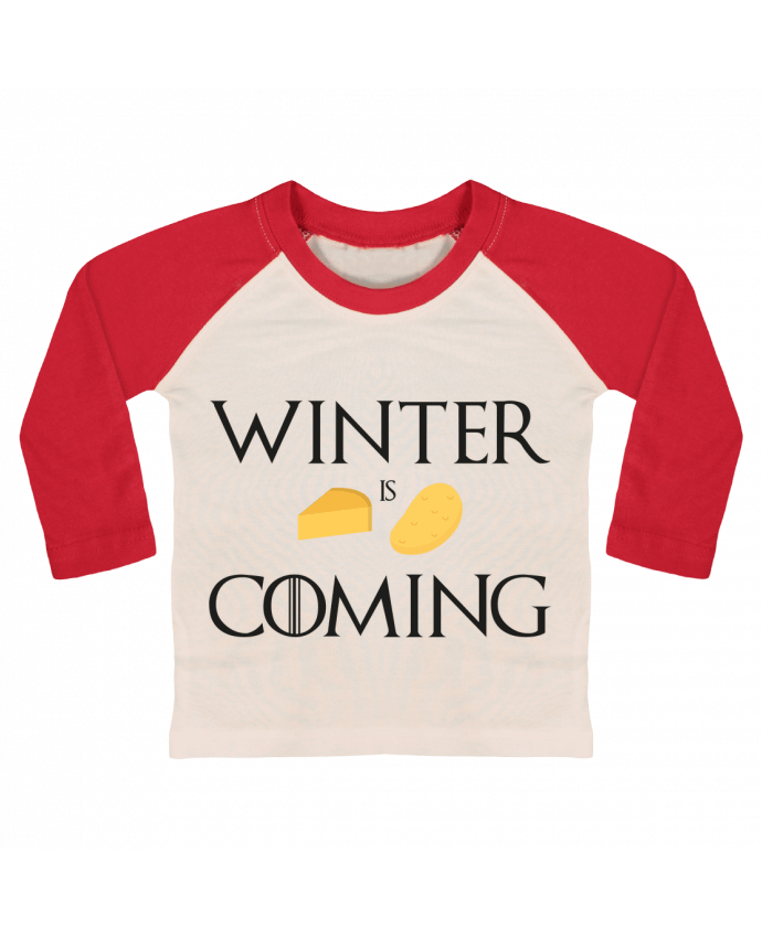 Tee-shirt Bébé Baseball ML Winter is coming par Ruuud