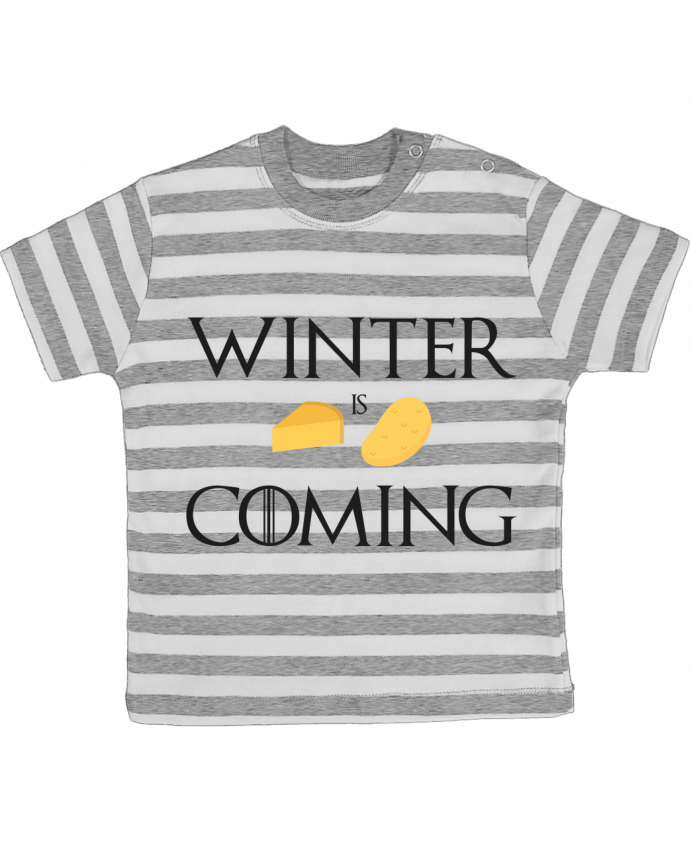 Tee-shirt bébé à rayures Winter is coming par Ruuud