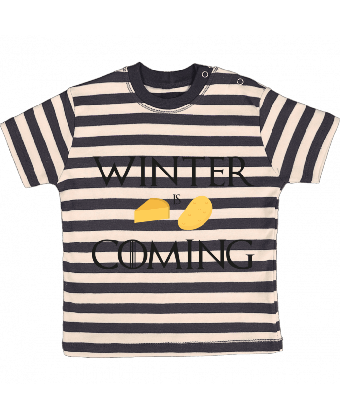 Tee-shirt bébé à rayures Winter is coming par Ruuud