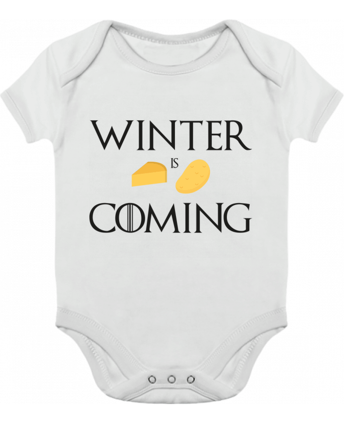 Body bébé manches contrastées Winter is coming par Ruuud