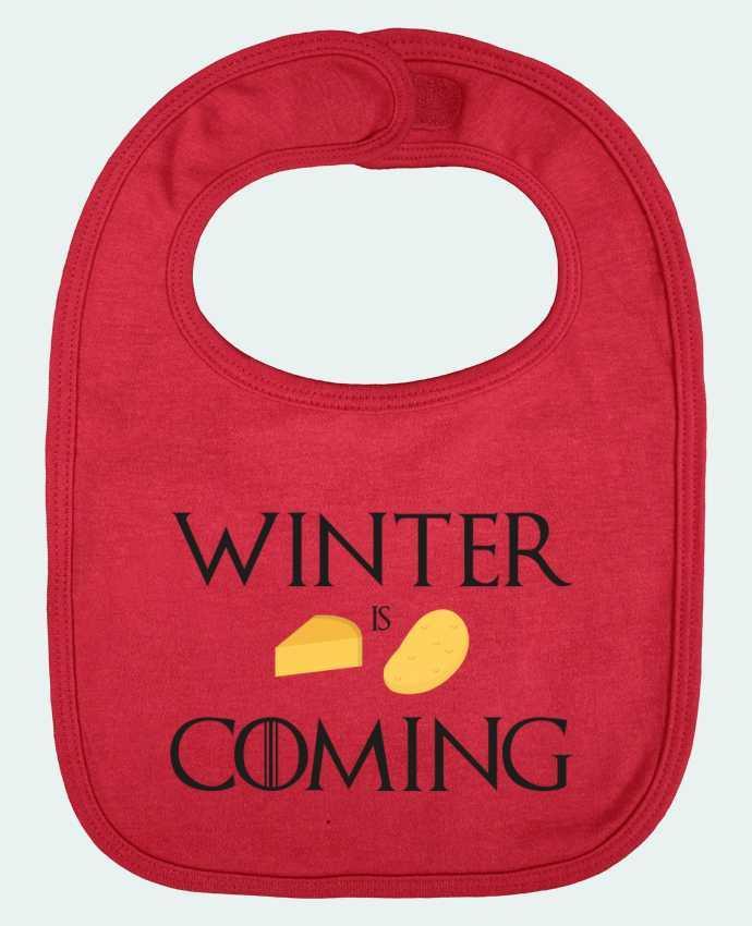 Baby Bib plain and contrast Winter is coming by Ruuud