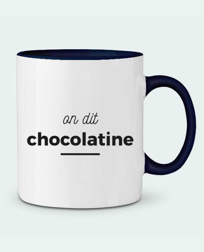 Two-tone Ceramic Mug On dit chocolatine Ruuud