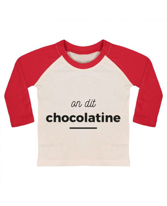 Tee-shirt Bébé Baseball ML On dit chocolatine par Ruuud