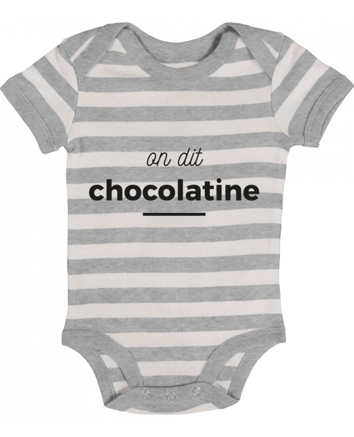 Baby Body striped On dit chocolatine - Ruuud