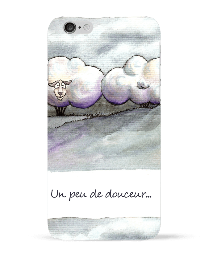 Coque iPhone 6 moutons nuages par Lia Illustration bien-être