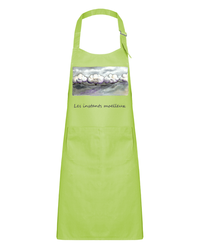 Kids chef pocket apron moutons nuages by Lia Illustration bien-être