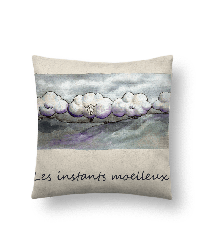 Cojín Piel de Melocotón 45 x 45 cm moutons nuages por Lia Illustration bien-être