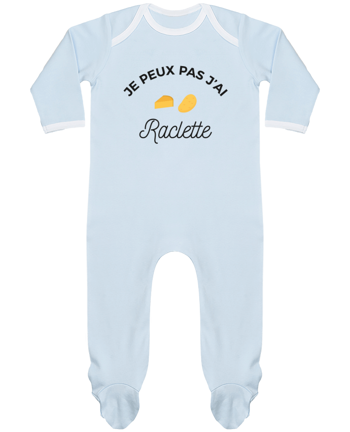 Baby Sleeper long sleeves Contrast Je peux pas j'ai raclette by Ruuud