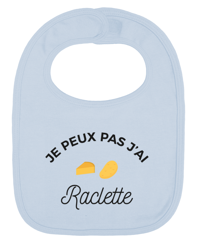 Bavoir bébé uni Je peux pas j'ai raclette par Ruuud