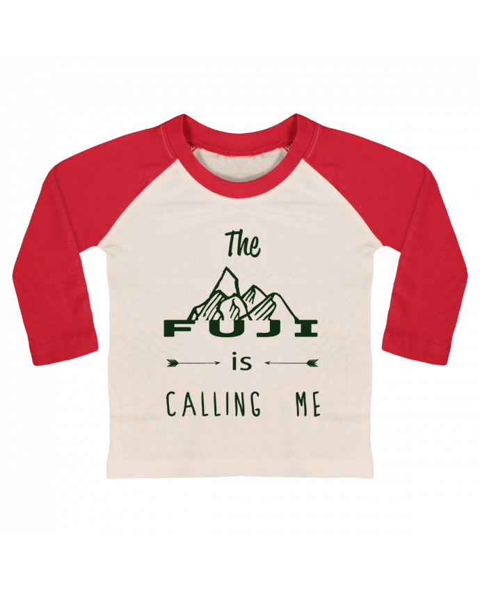 T-shirt baby Baseball long sleeve The Fuji is calling me by Les Caprices de Filles