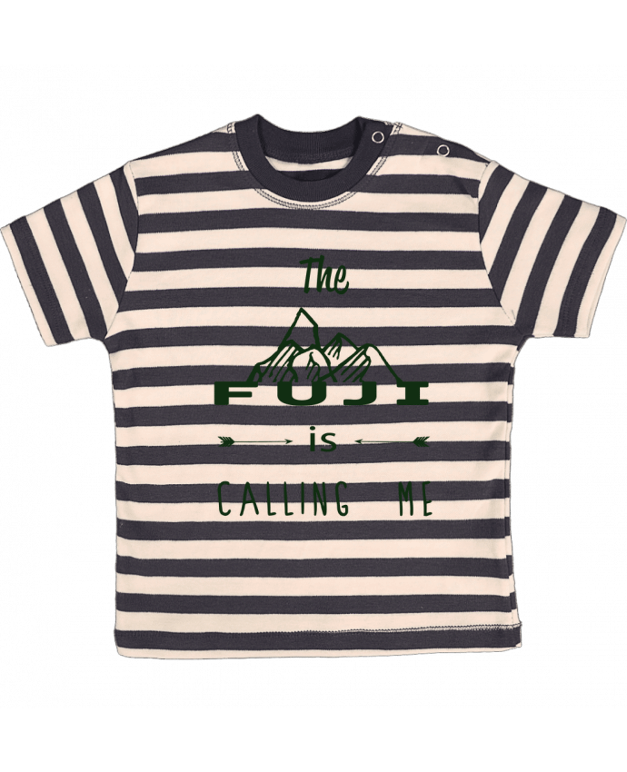 T-shirt baby with stripes The Fuji is calling me by Les Caprices de Filles