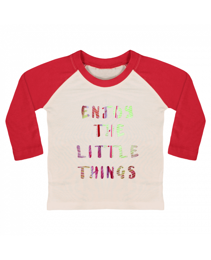 Camiseta Bebé Béisbol Manga Larga Enjoy the little things por Les Caprices de Filles