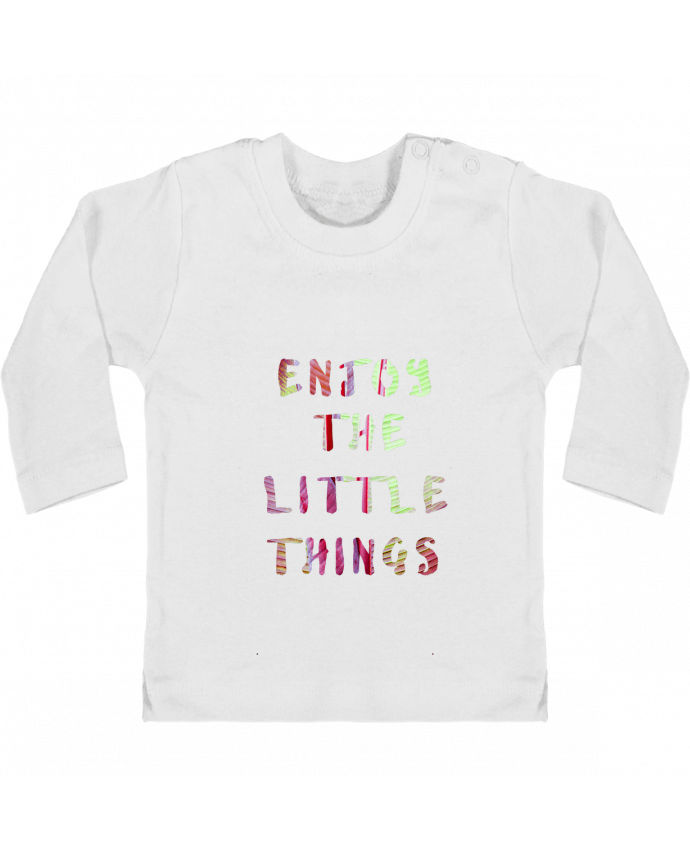 T-shirt bébé Enjoy the little things manches longues du designer Les Caprices de Filles