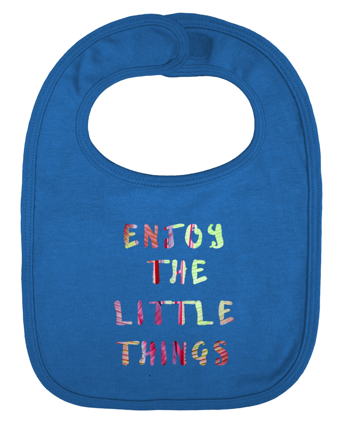 Baby Bib plain and contrast Enjoy the little things by Les Caprices de Filles