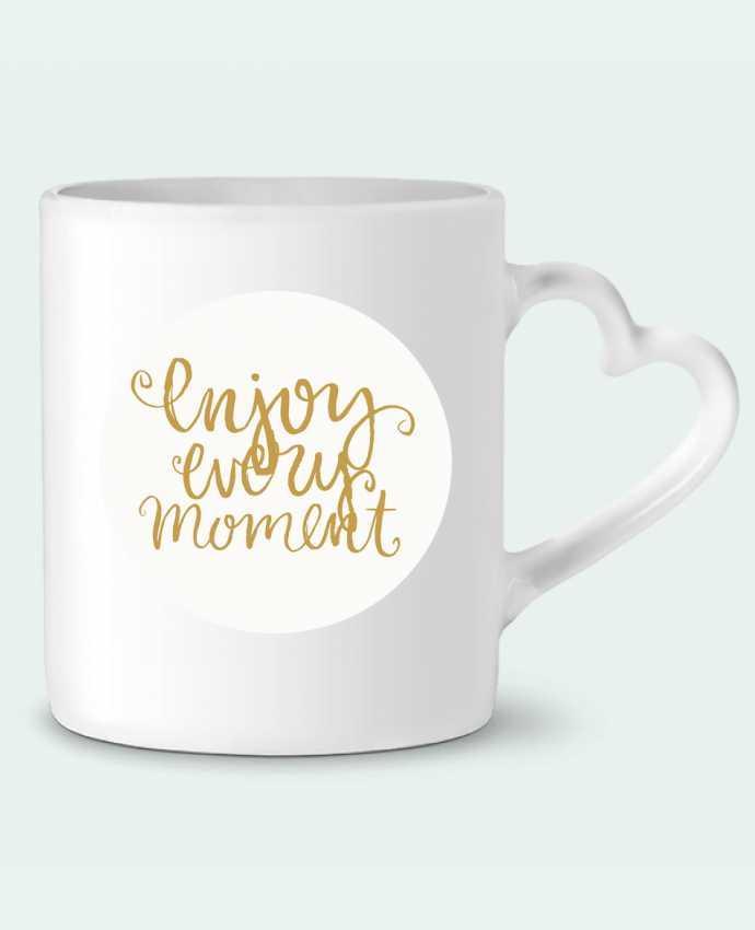 Mug coeur Enjoy every moment par Les Caprices de Filles