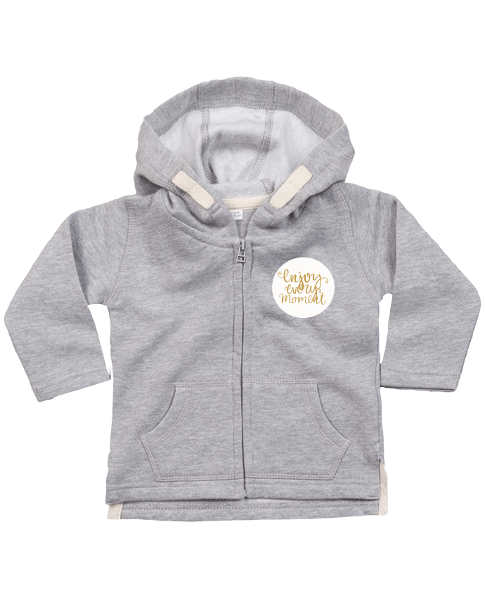 Hoddie with zip for baby Enjoy every moment by Les Caprices de Filles