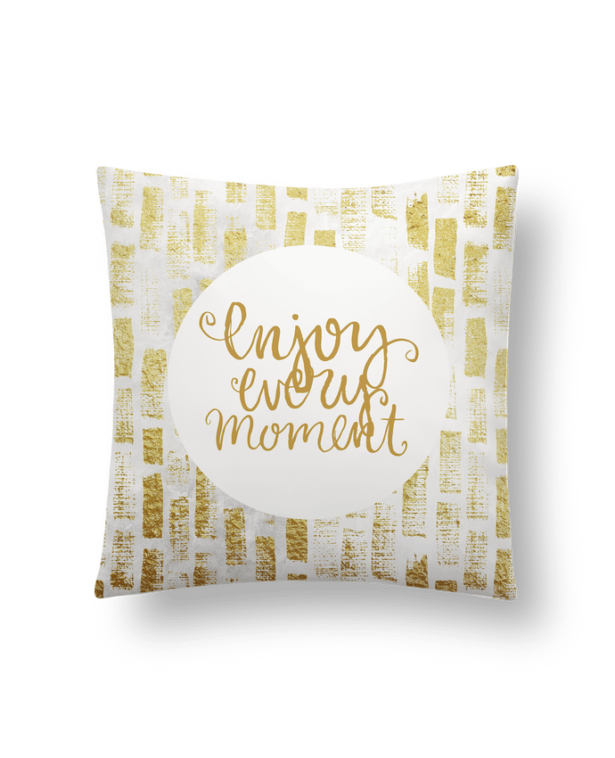 Cushion synthetic soft 45 x 45 cm Enjoy every moment by Les Caprices de Filles