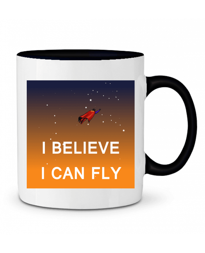 Mug bicolore I believe I can fly, oui je peux! Lia Illustration bien-être