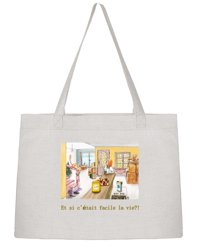 Shopping tote bag Stanley Stella emménagement la vie facile by Lia Illustration bien-être