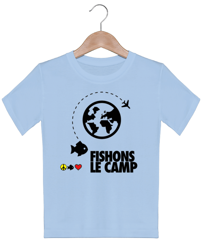 T-shirt garçon motif Fishons le Camp Paix-che Fish and Love