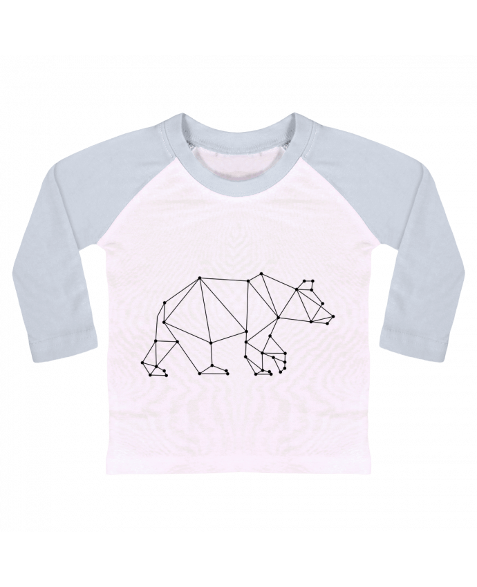 Tee-shirt Bébé Baseball ML Bear origami par /wait-design