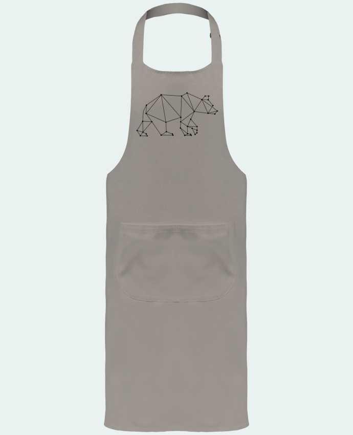 Garden or Sommelier Apron with Pocket Bear origami by /wait-design