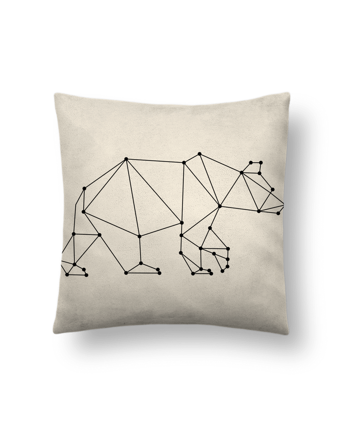 Cushion suede touch 45 x 45 cm Bear origami by /wait-design