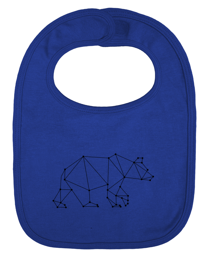 Baby Bib plain and contrast Bear origami by /wait-design